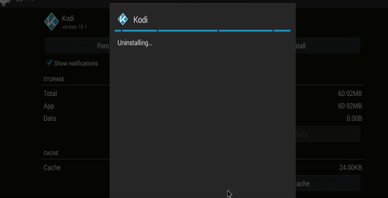 how to uninstall kodi from android box