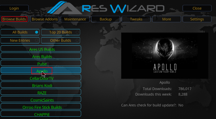 how to install ares wizard version 00.52 on jarvis 16.1