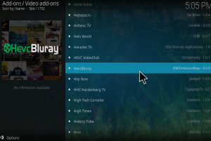 hevc kodi bluray addon