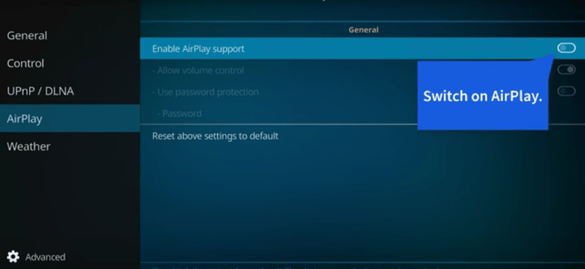kodi airplay