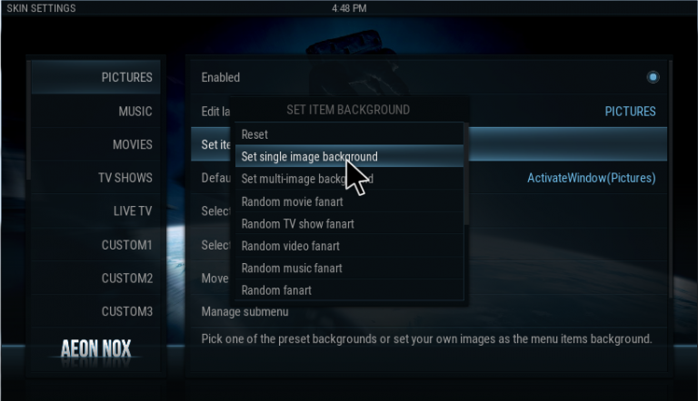 How to change kodi background wallpapers and skins - Kodiforu