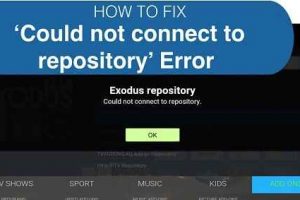 exodus could not connect to repository