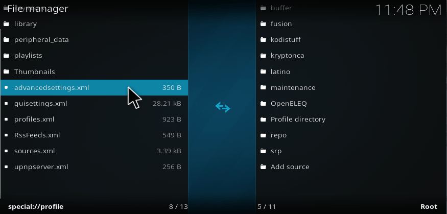 how to clear cache on kodi