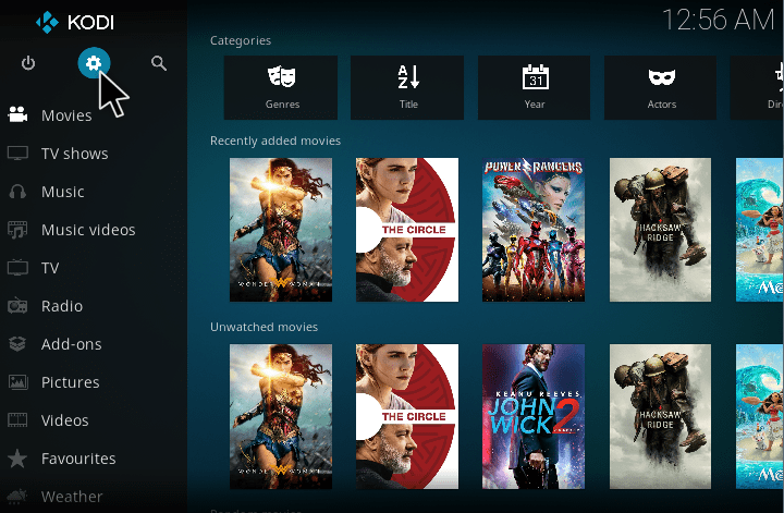 kodi movie setup