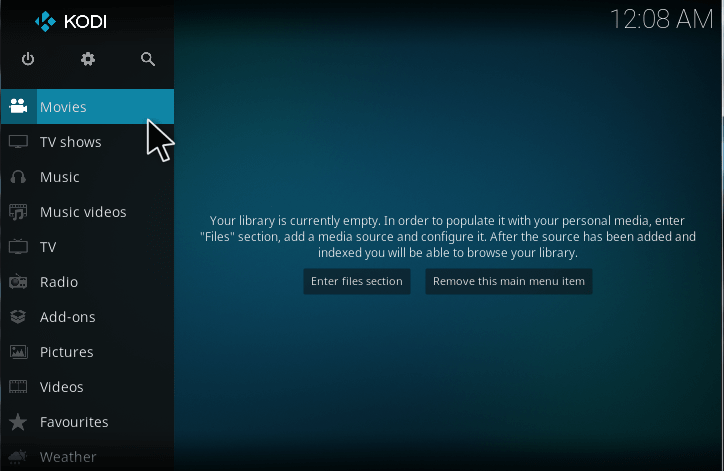 kodi movie library