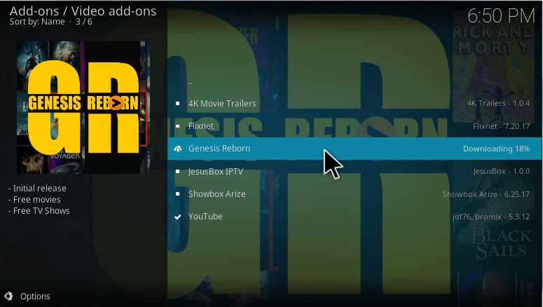 genesis reborn kodi addon