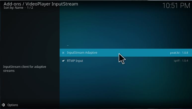 how to enable rtmp on kodi