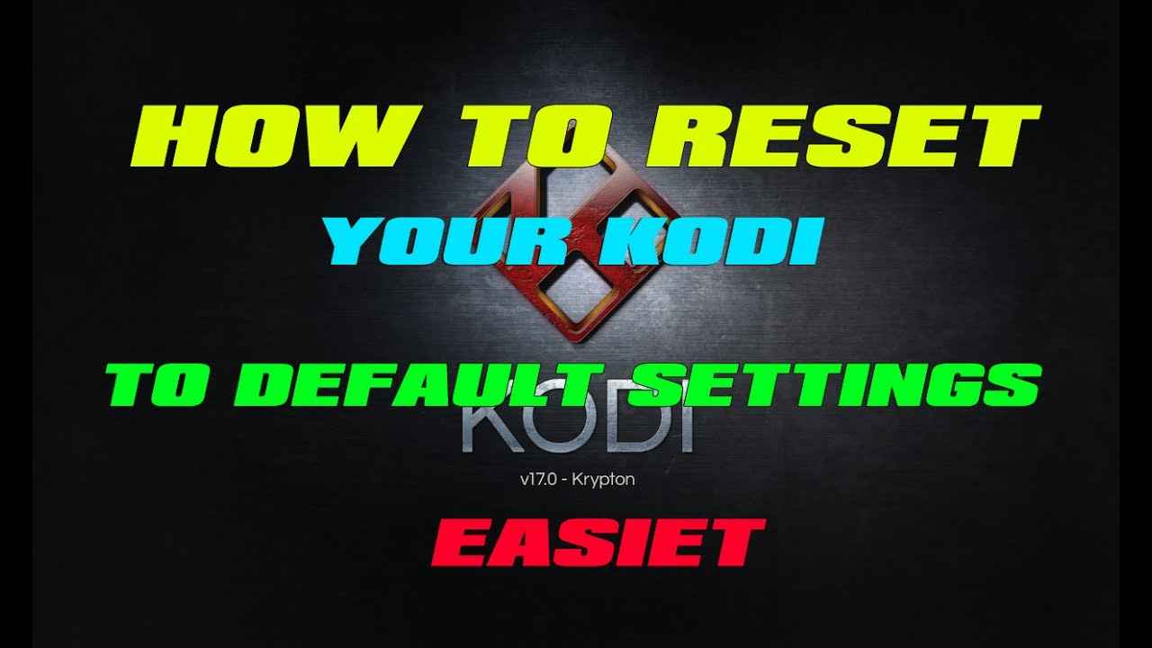 reset kodi on firestick using pc