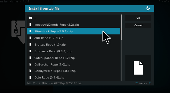 install aftershock on kodi 17 without fusion