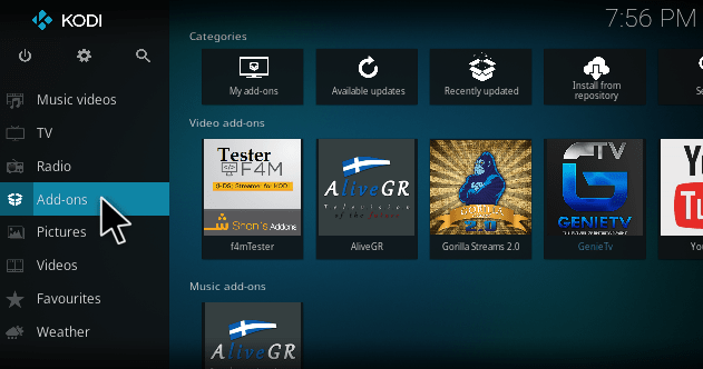 aftershock on kodi 17