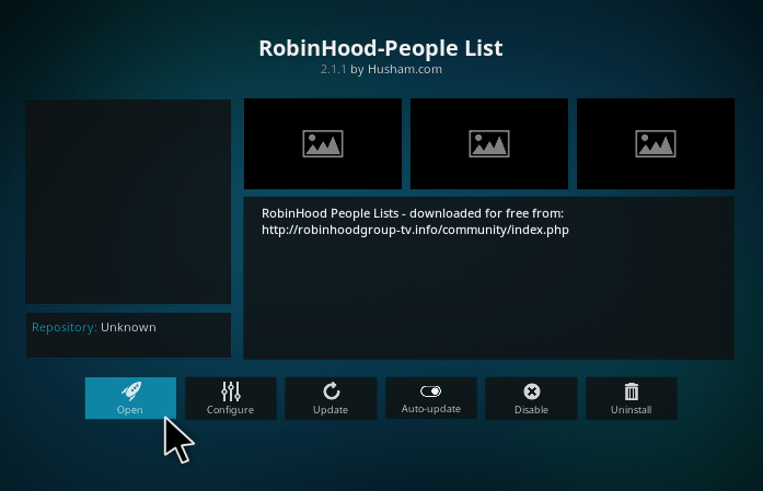 Robinhood kodi addon