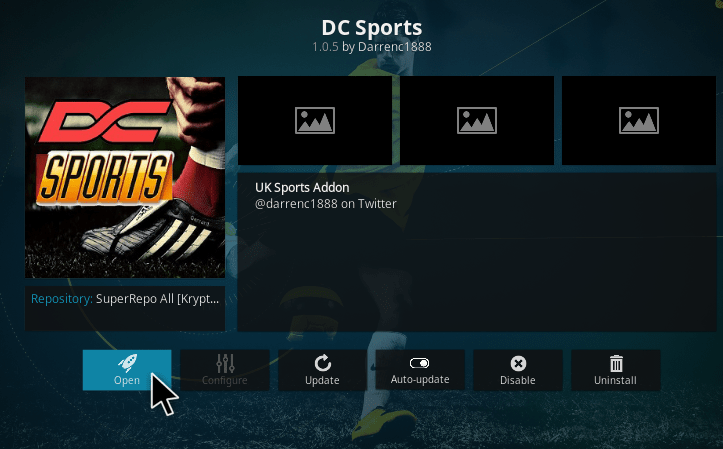 dc sports kodi