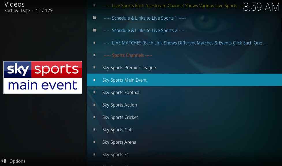 Watch sky sports online on kodi